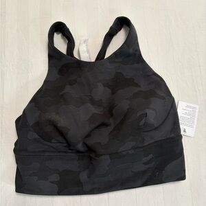 Lululemon 
Black Camouflage Sports Bra